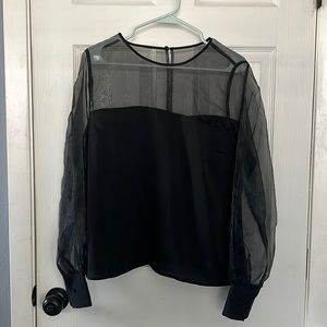 Express sheer sleeve top